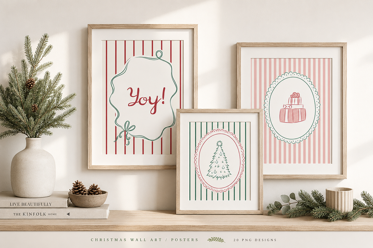 Christmas Frames and Posters, a Seasonal Illustration by Anna Studio (Photo 6 of 11)