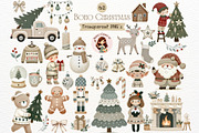 Neutral Christmas Watercolor Clipart, an Illustration by Nicolle's Colorful Art (Thumbnail 1 of 8)