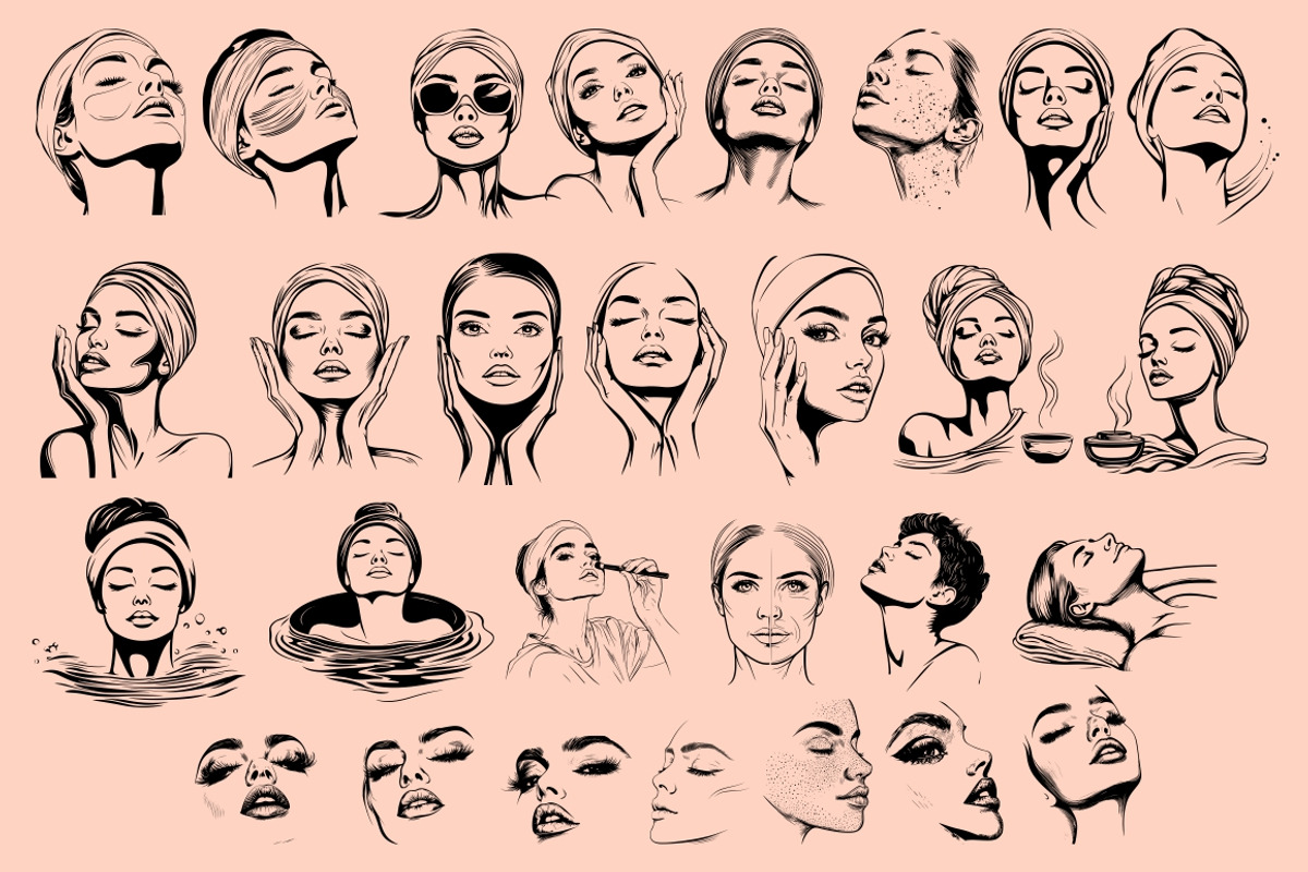 300 Beauty & Cosmetic Illustrations, a Healthcare Illustration by Nocturnal Wolf (Photo 7 of 16)
