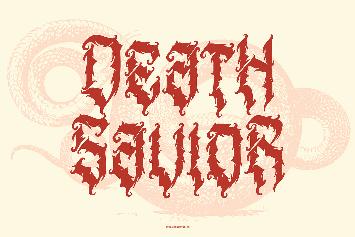 Menda Hixeon | Blackletter Typeface, a Blackletter Font by Denustudios (Photo 2 of 12)