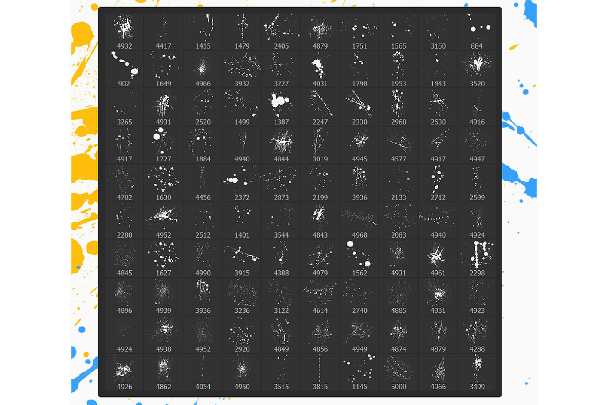 200 Realistic Splatter Brushes, a Brush Add-On by Chipshpow Graphics (Photo 2 of 9)