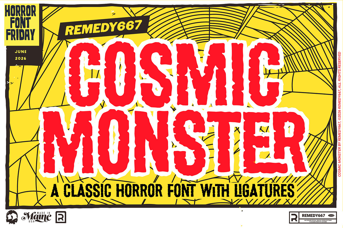 Cosmic Monster - Faux Ligature Font, a Sans Serif Font by Remedy667 (Photo 1 of 9)