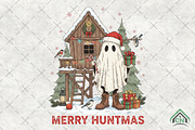 Merry Huntmas Christmas Ghost, an Illustration by Craft Nest (Thumbnail 1 of 6)