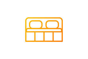 Double bed pixel perfect gradient, an Icon by IMG Visuals