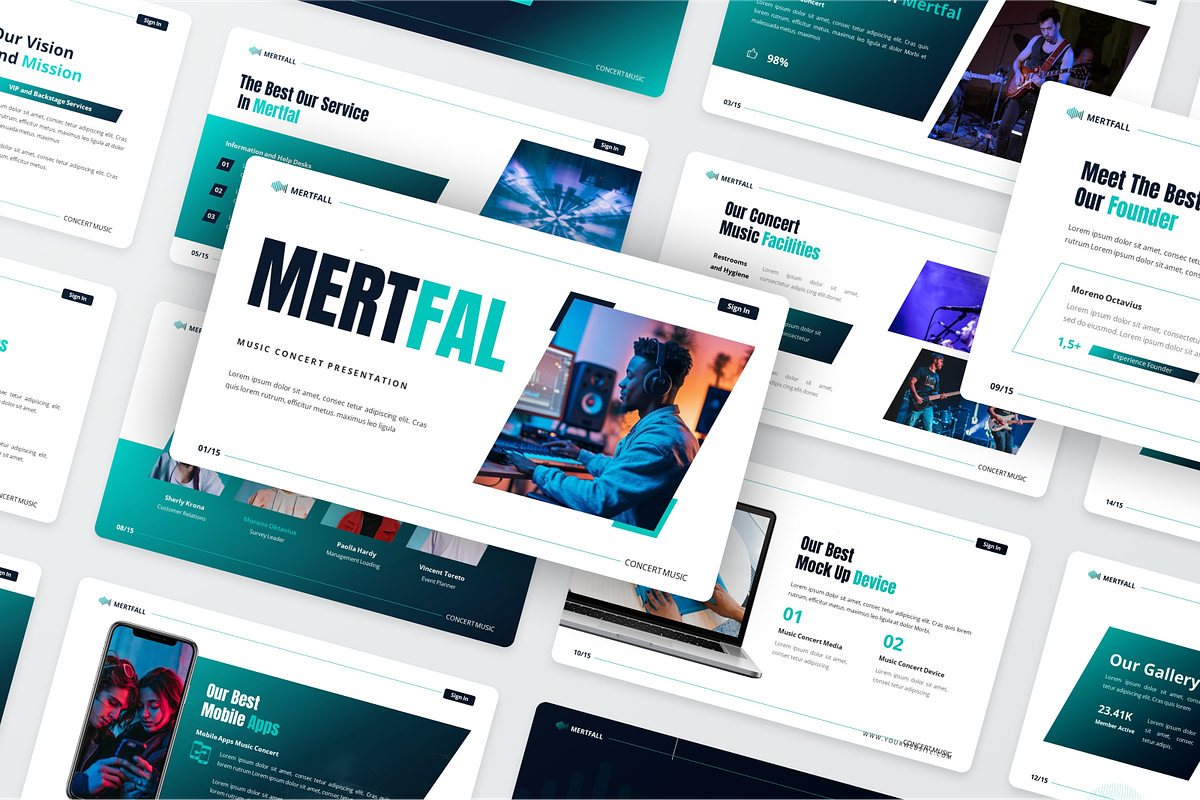 Mertfall - Concert Music Powerpoint, a Presentation Template by SquidPixey (Photo 6 of 6)