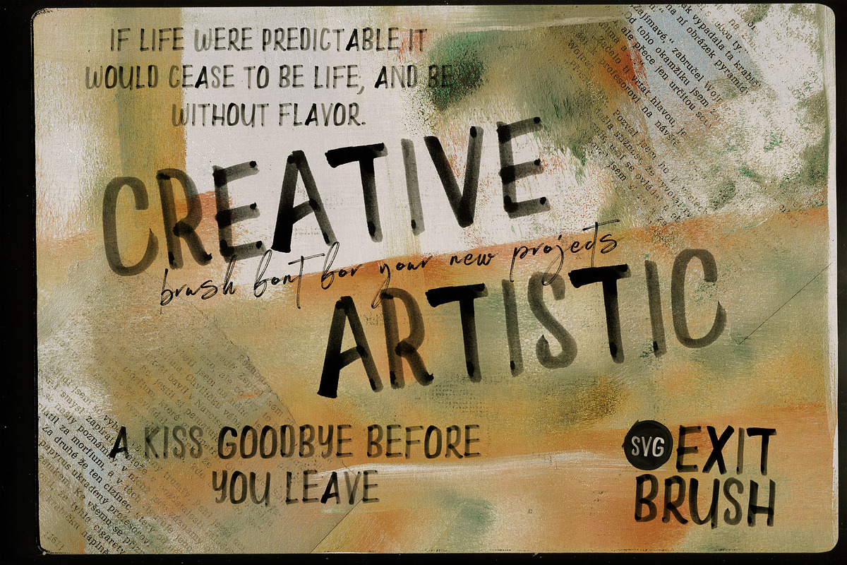 Exit Brush & SVG Font preview 3