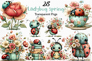 Whimsical Ladybug Spring Set Clipart, an Illustration by Craft Nest (Thumbnail 1 of 12)