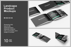 Landscape Brochure Product Mockups