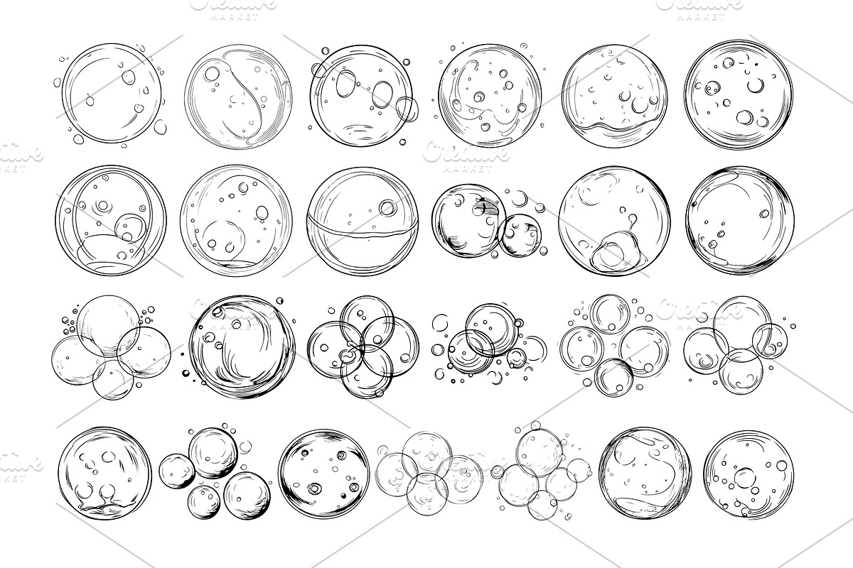 50 Bubble Procreate Stamps Brushes, a Brush Add-On by Procreate Sale (Photo 4 of 6)