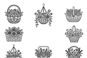 Bundles Set Floral Wedding Icons, an Outline Icon by adenpinkstore (Thumbnail 32 of 44)