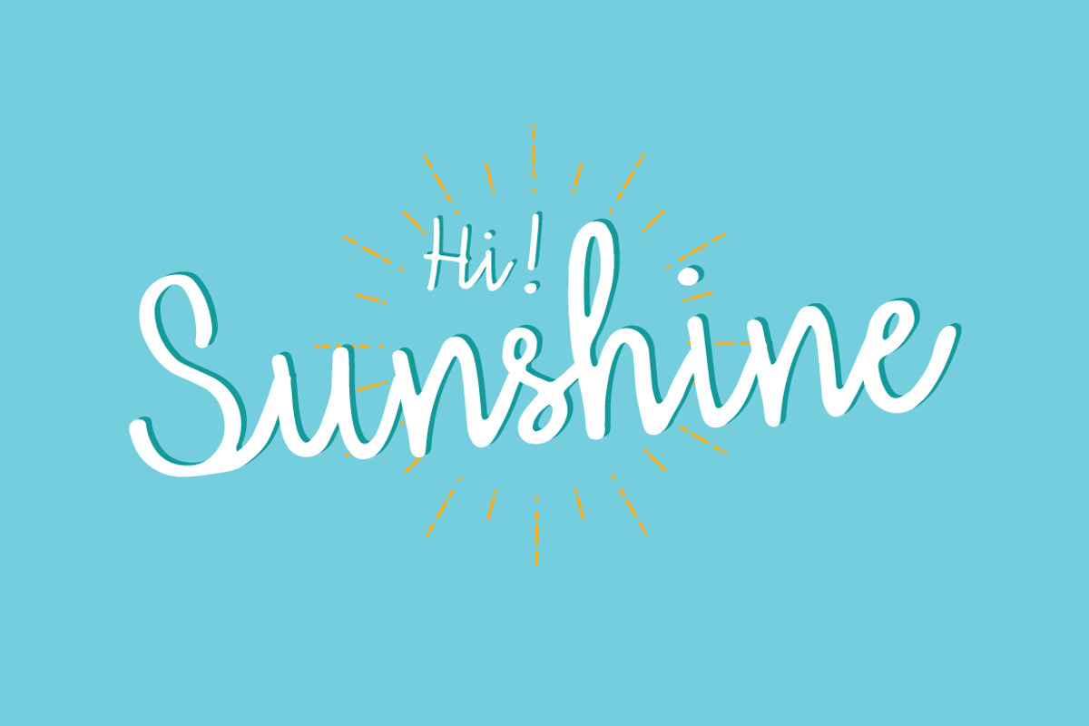 Hi Sunshine | Script font