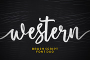 Western Brush Font Duo, a Handwritten Font by Soft Creative (Thumbnail 1 of 7)