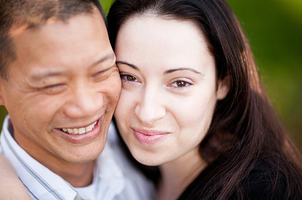 Engagment Couple Close Up Portrait