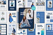 Blue Ebook Workbook Canva Template, a Marketing Template by Anna Design Studio (Thumbnail 1 of 11)