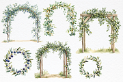 Olive Watercolor Clipart, a Food Illustration by Douce Créativité (Thumbnail 3 of 6)