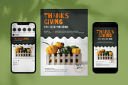 Thanksgiving Poster + Social Media, a Flyer Template by Juru Rancang Graphic (Thumbnail 1 of 3)