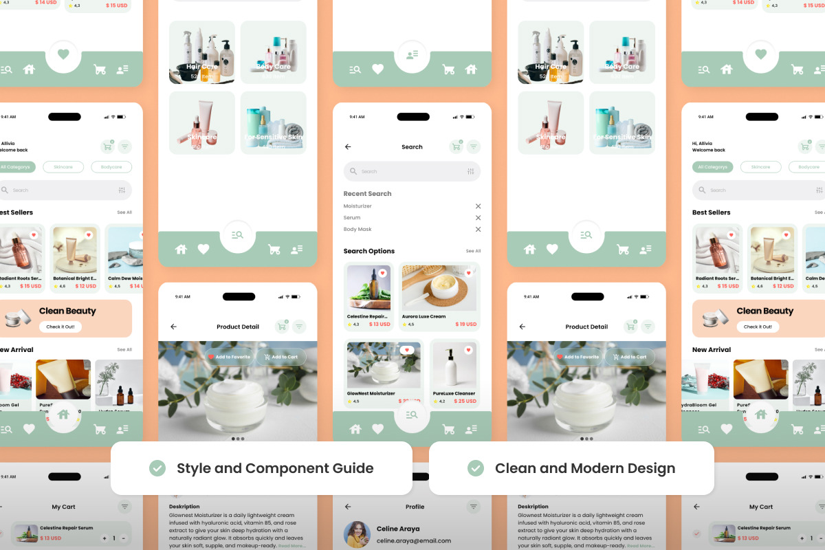 Lumina - Cosmetic Design Template, an App Template by productype1 (Photo 3 of 5)