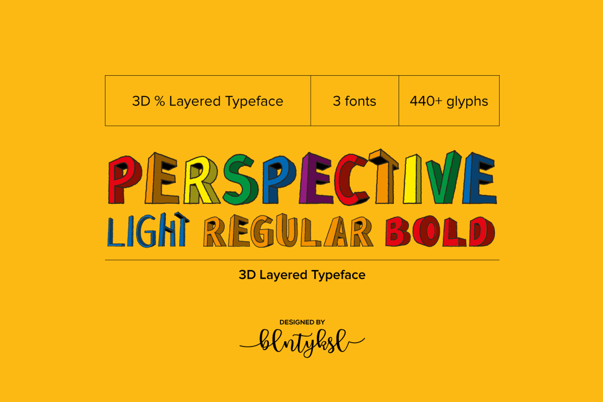 Perspective Sans, a Sans Serif Font by BULENT YUKSEL (Photo 1 of 11)