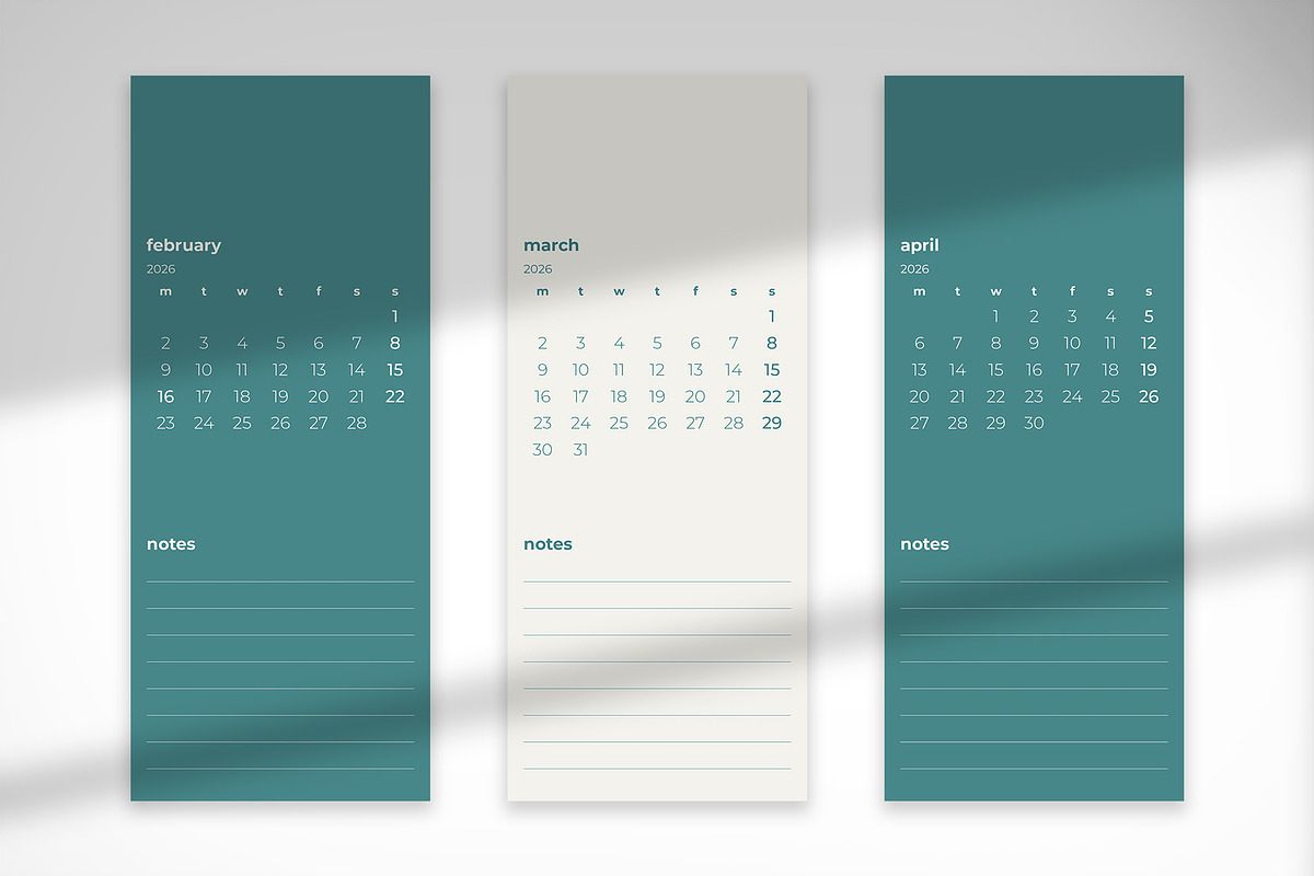 Teal Minimalist Yearly Planner 2026, a Print Template by McLittle Stock (Photo 1 of 6)