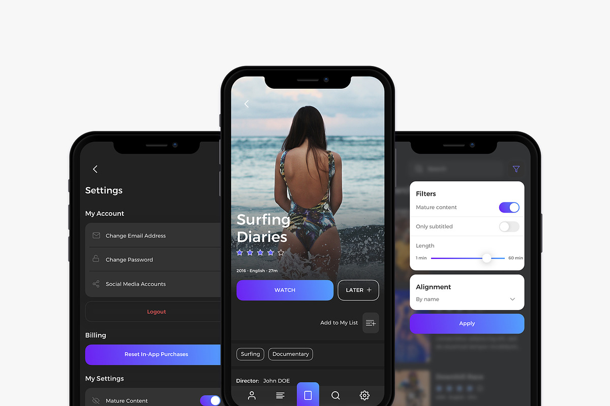 Frigo Video UI Kit, an UI Kit Template by uicube (Photo 2 of 4)