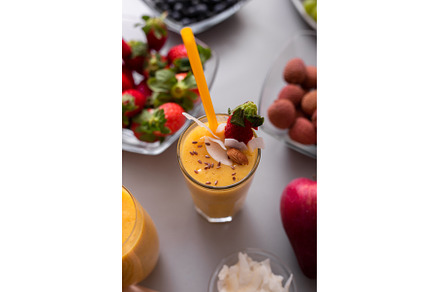 Fresh homemade fruit smoothie, a Food & Drink Photo by HalfPoint
