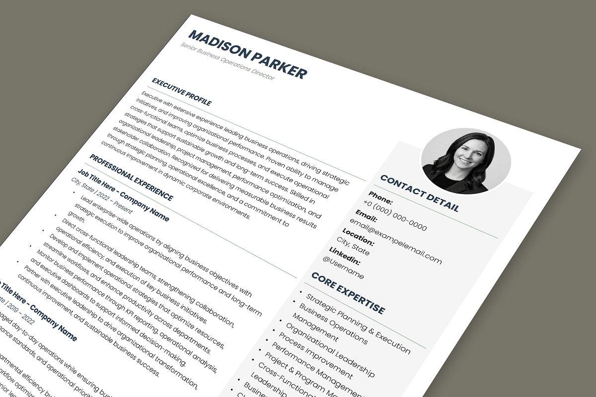 Clean Resume Template, a Resume Template by Anjum Ilyas (Photo 6 of 7)