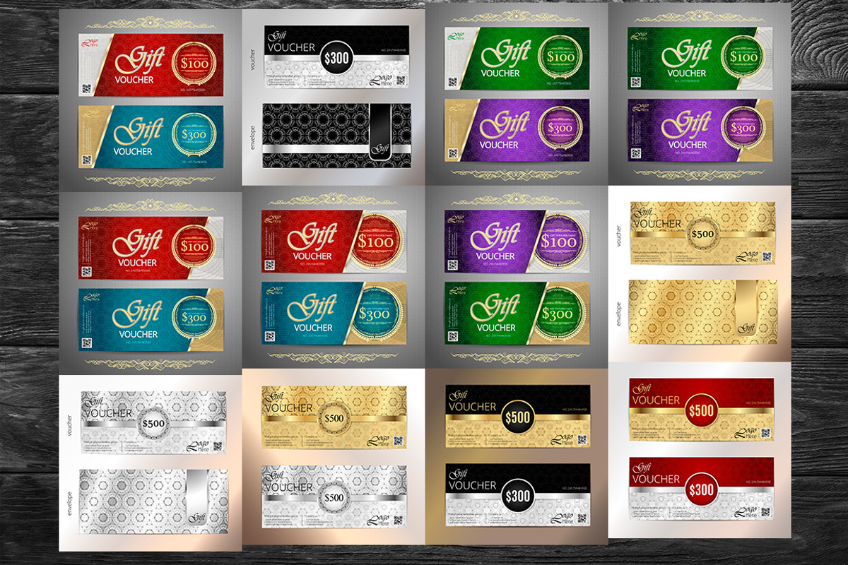 Vector Vouchers MEGA Bundle, an Invitation Template by leezarius (Photo 5 of 14)