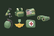 Military Gear 3D Illustration, an Object Illustration by graphicook (Thumbnail 2 of 3)