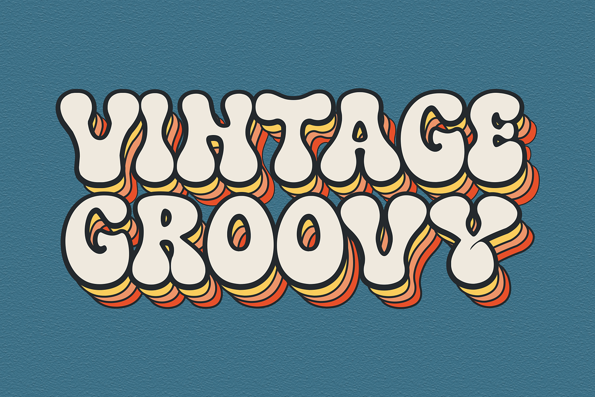 The Duck - Groovy Retro Font, a Serif Font by Shakira Studio (Photo 2 of 12)