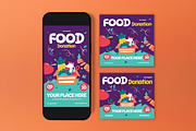 Purple Food Donation Flyer Set, a Flyer Template by graphicook (Thumbnail 6 of 6)