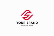 Letter S J Geometric Linear Logo, a Branding & Logo Template by Signatoro (Thumbnail 1 of 3)