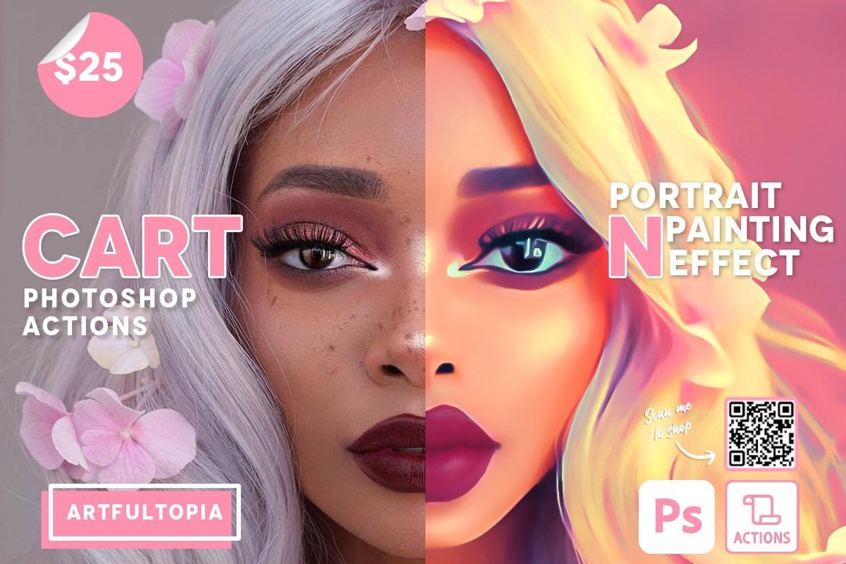 Cartoon Painting Effect Actions, an Action Add-On by JasGraphicTools (Photo 1 of 19)