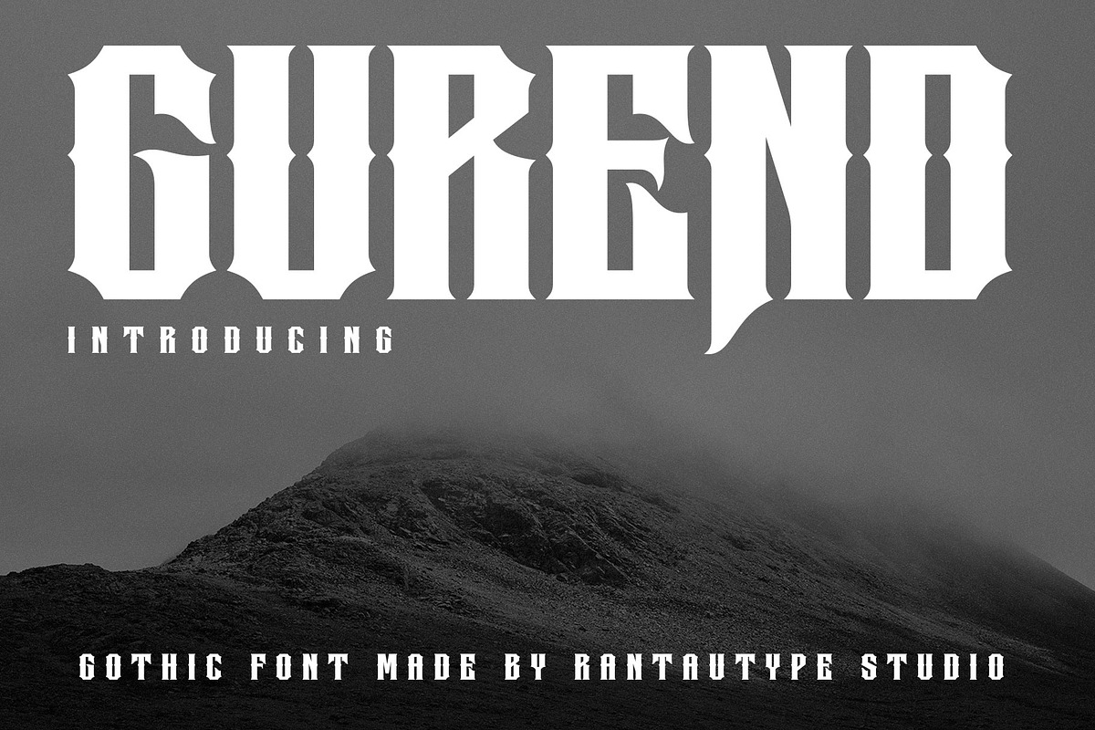 Gurend Gothic Font, a Blackletter Font by RantautypeStudio (Photo 1 of 14)