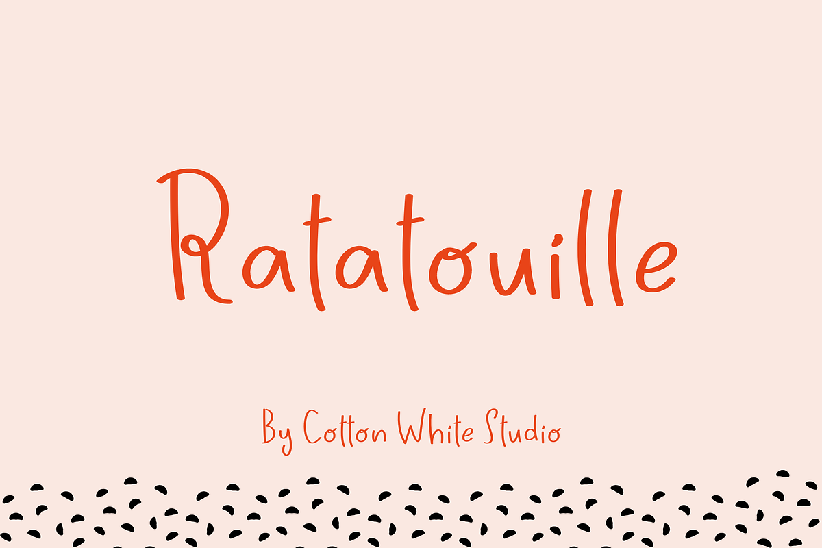 Ratatouille, a Handwritten Font by Sofia Skoog (Photo 1 of 10)