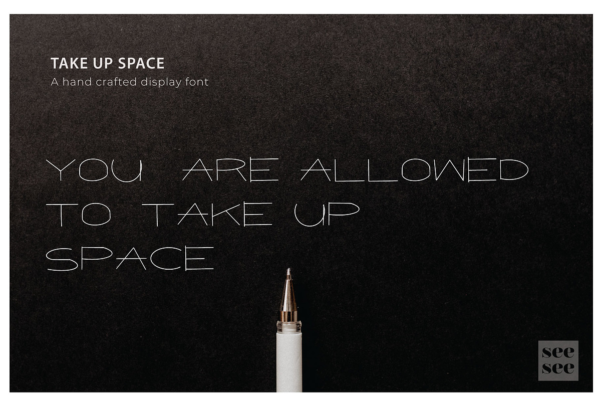 Take Up Space Hand Drawn  Font, a Font by CC CREATIVE CO (Photo 4 of 4)