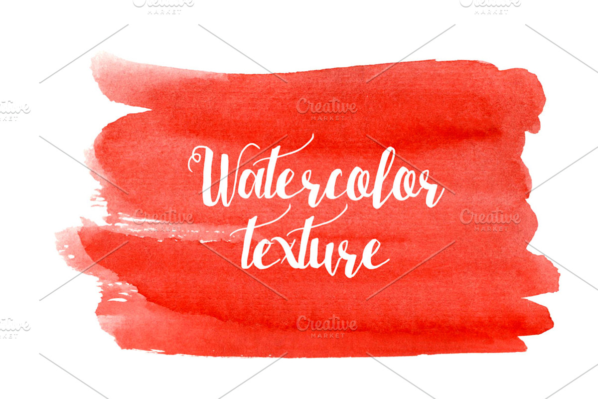 Red brush watercolor background, a Texture Graphic by Inna Vinchenko Designs (Photo 1 of 3)