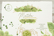 Matcha Green And Golden Watercolor, a Food Illustration by Cat In Colour (Thumbnail 1 of 7)
