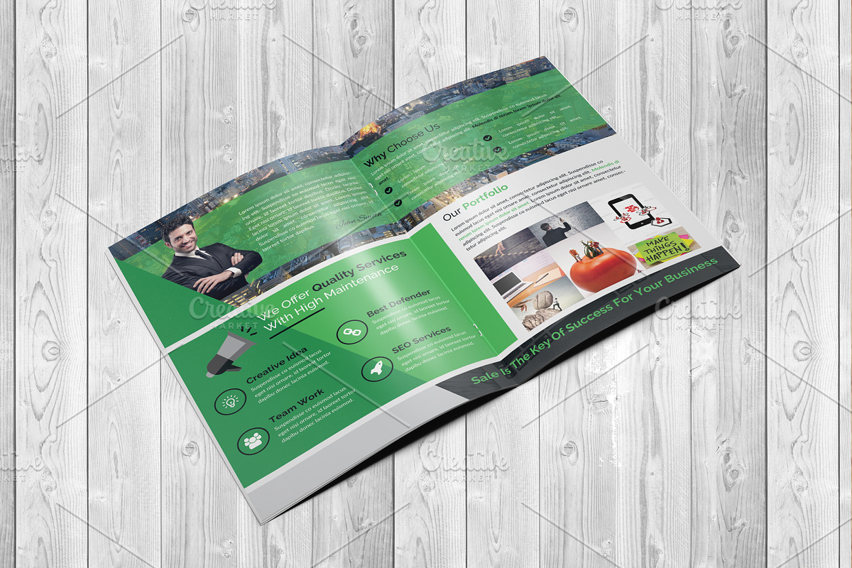 Corporate Bi-Fold Brochure Template, a Brochure Template by Alice_s (Photo 6 of 6)