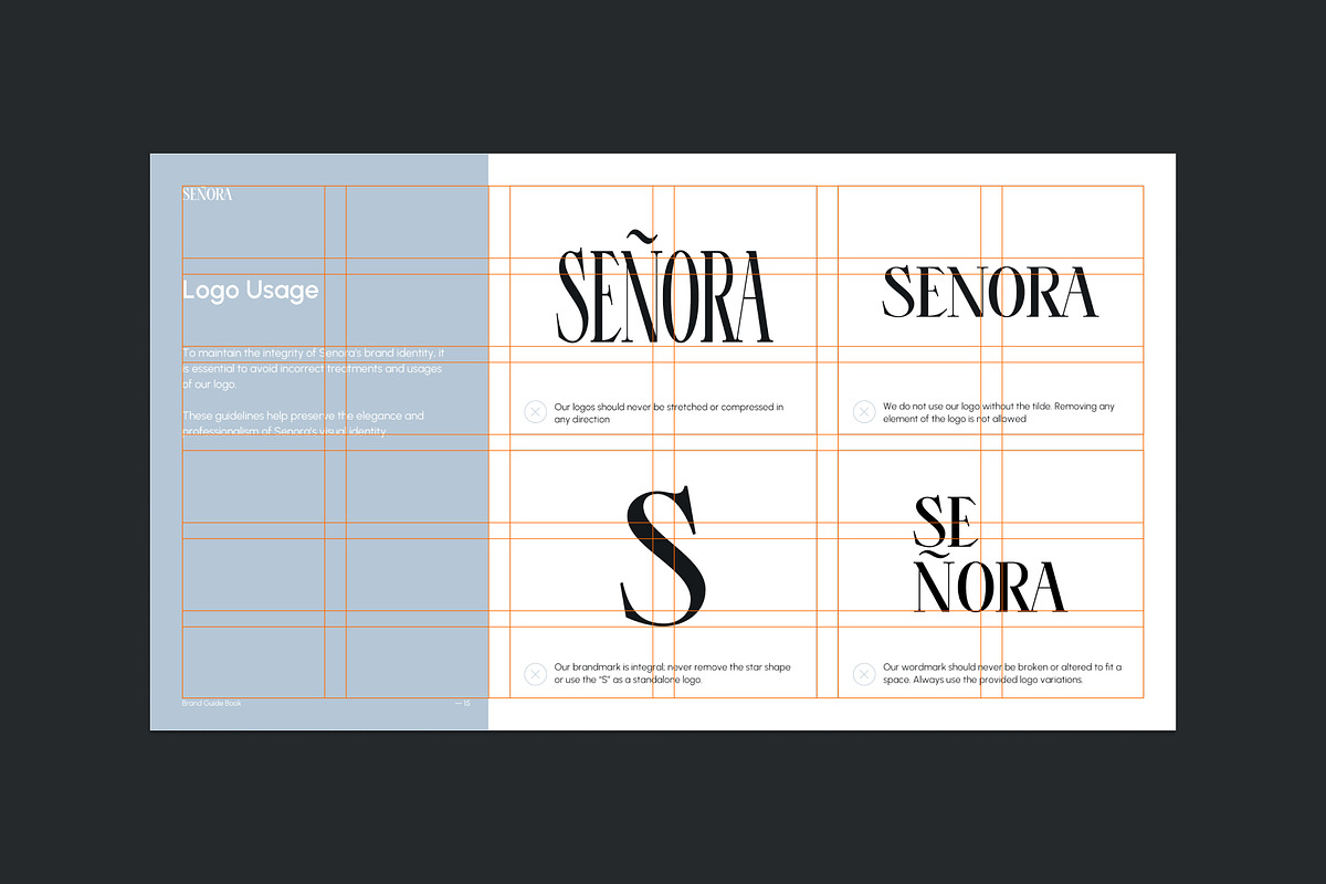 Senora - Brand Guidebook Template, a Branding & Logo Template by Hamdi Designs (Photo 6 of 12)