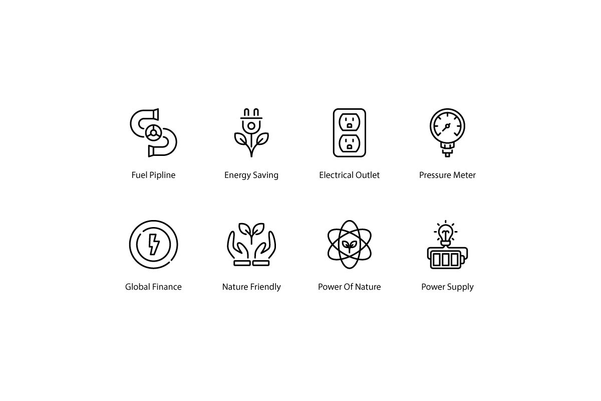 Power and Energy Thin line icons, an Outline Icon by vectorstank (Photo 6 of 6)