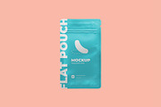 Zip Sachet Mockup. flat empty pouch, a Cups & Container Mockup by easymock (Thumbnail 6 of 8)