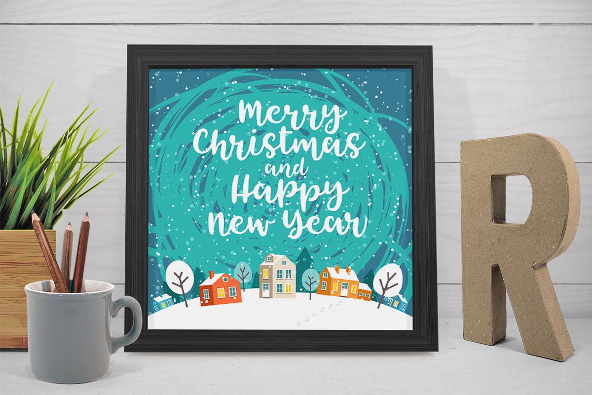 Greeting Christmas cards and pattern, a Decorative Illustration by Primula`s shop (Photo 3 of 13)