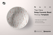 Top View Deep Ceramic Bowl Mockup, a Product Mockup by Designertale (Thumbnail 1 of 11)