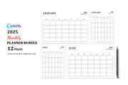 Monthly Planner 2025, a Stationery Template by Design Zone (Thumbnail 1 of 5)