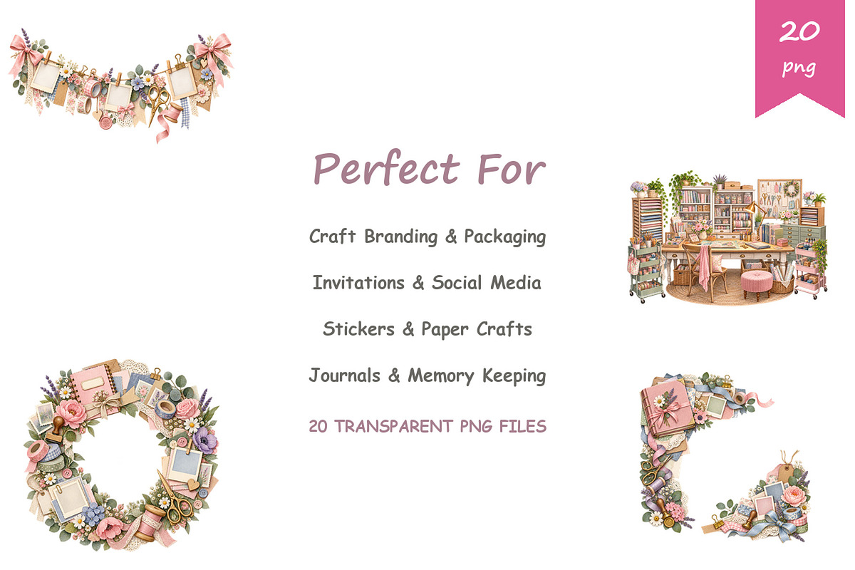 Watercolor Scrapbooking Clipart, an Education Illustration by BerryPieArt (Photo 4 of 4)