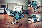 Blanket & Pillow On Chair Mockup, a Product Mockup by Denny's Mock-ups (Thumbnail 2 of 8)