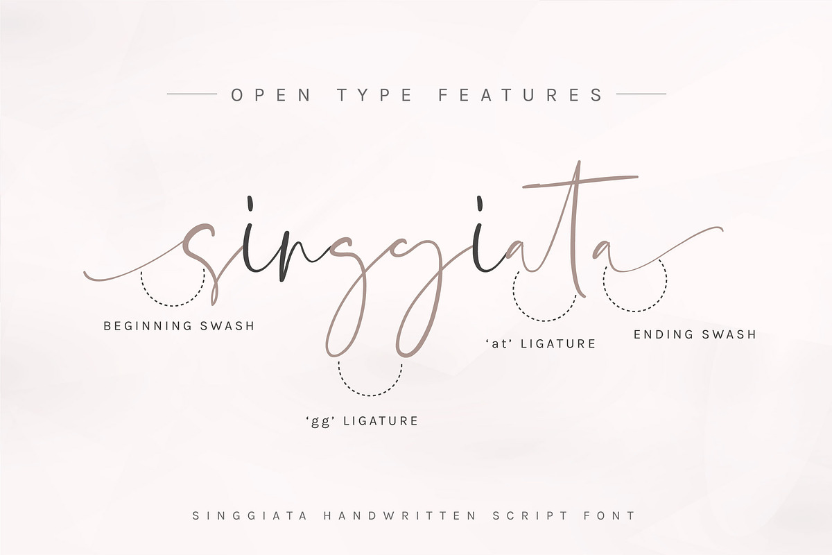 Singgiata Handwritten Font, a Script Font by etigletters (Photo 12 of 15)