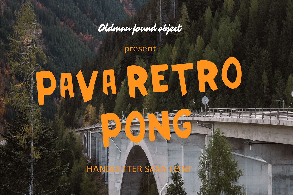 Pava retro pong, a Sans Serif Font by oldman.creative .co (Photo 1 of 6)