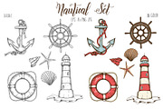 Vector Nautical Set, an Object Illustration by Tabiti (Thumbnail 2 of 15)