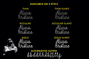 Alica Kristine | Monoline, a Script Font by BringTypeStudio (Thumbnail 2 of 7)
